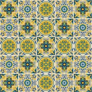 Italian Antique Mosaic Tiles Vector Seamless Pattern Mix V2 9