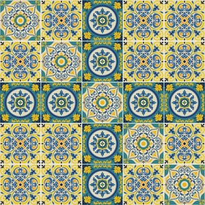 Italian Antique Mosaic Tiles Vector Seamless Pattern Mix V2 7