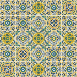 Italian Antique Mosaic Tiles Vector Seamless Pattern Mix V2 5