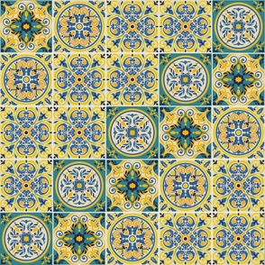 Italian Antique Mosaic Tiles Vector Seamless Pattern Mix V2 2