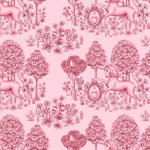 Pink unicorns in the garden