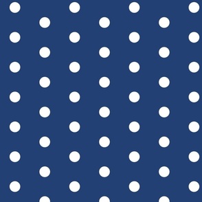 polka dot - blue and white