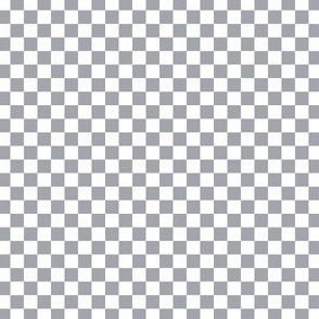 Micro Mini Scale // Grey Gray Checkers Checkerboard Retro 1/4 Inch Squares  