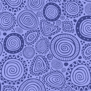 Ancient spirals blue