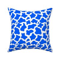 Medium Scale Cow Print in Cobalt Blue