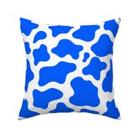 Large Scale Cow Print in Cobalt Blue