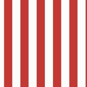 3/4" Vertical Stripe: Cherry Red Basic Stripe