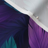 Purple and Teal Feathers