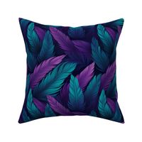 Purple and Teal Feathers