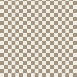 small check _ creamy white_ khaki brown _ mirco checkerboard