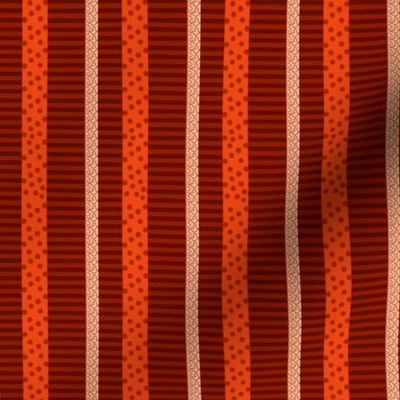 MCLC6 - Maximalist Eclectic Stripes in Monochromatic Orange