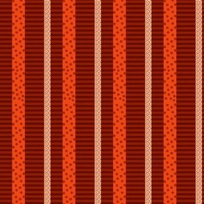 MCLC6 - Maximalist Eclectic Stripes in Monochromatic Orange