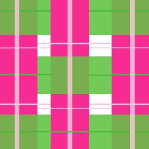 Preppy Plaid in Green and Pink