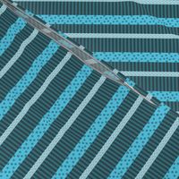 MCLC2 - Maximalist Eclectic Stripes in Teal and Aqua 