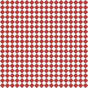 Quartet light: Cherry Red Diamond Checker, Diagonal Checkerboard