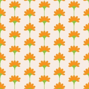 Orange and Green Mini Flower Grid