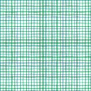 Cute green check gingham small