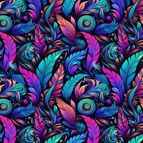 Psychedelic Leaves & Swirls
