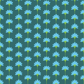 Blue and Green Mini Flower Grid