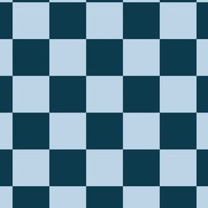 1 inch Checkerboard in Shades of Blue