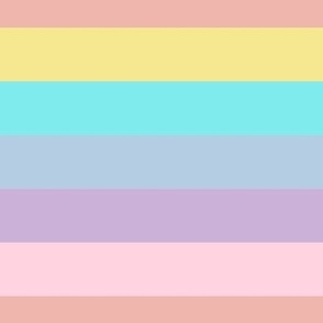 1,5´´ stripe Rainbow fighter pastel stripes horizontal 