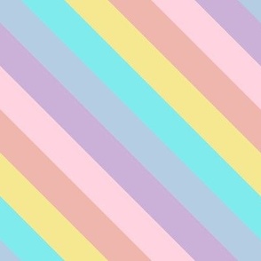 1,5´´ stripe Rainbow fighter pastel stripes diagonal