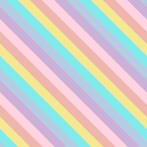 0,75´´ stripe Rainbow fighter pastel stripes diagonal