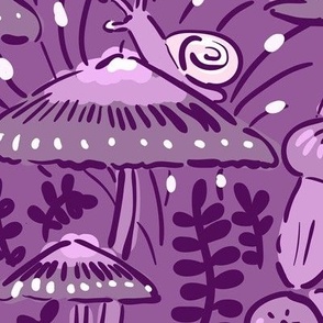 Glowing fungi in violet Jumbo scale