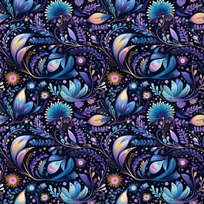 Psychedelic Purple Flowers
