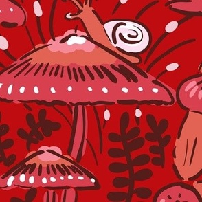Glowing fungi in red Jumbo scale