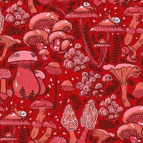 Glowing fungi in red Jumbo scale
