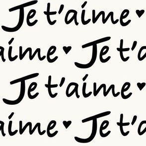 Je t’aime I love you French text francais