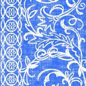 Savannah Swirls Blue and White - vertical