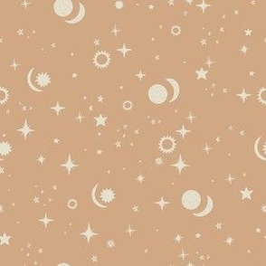 Celestial Constellation Starry Night in Pink Clay and Bone Small