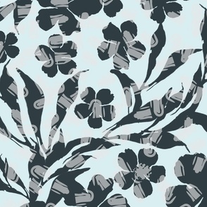 xl-Loose florals and branches - Pantone Harmony