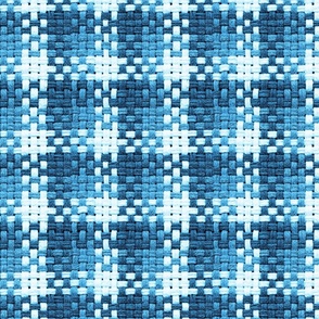 Monochromatic weave blue 8x8