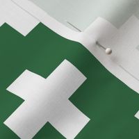 First aid - white cross on green