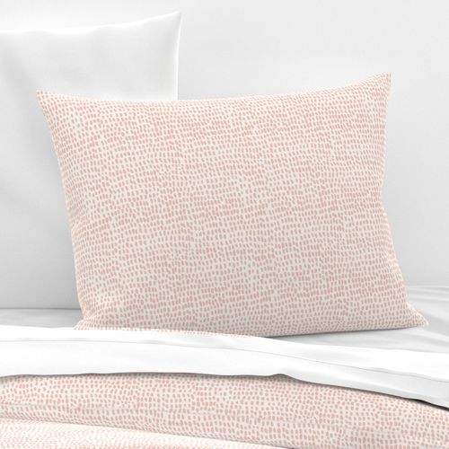 Blush Pink on White  - Modern Abstract Spots - Hand-drawn Marks