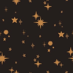 Starry Night in Black and Gold Medium