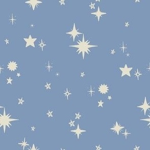 Starry Night in Baby Blue and Bone Small