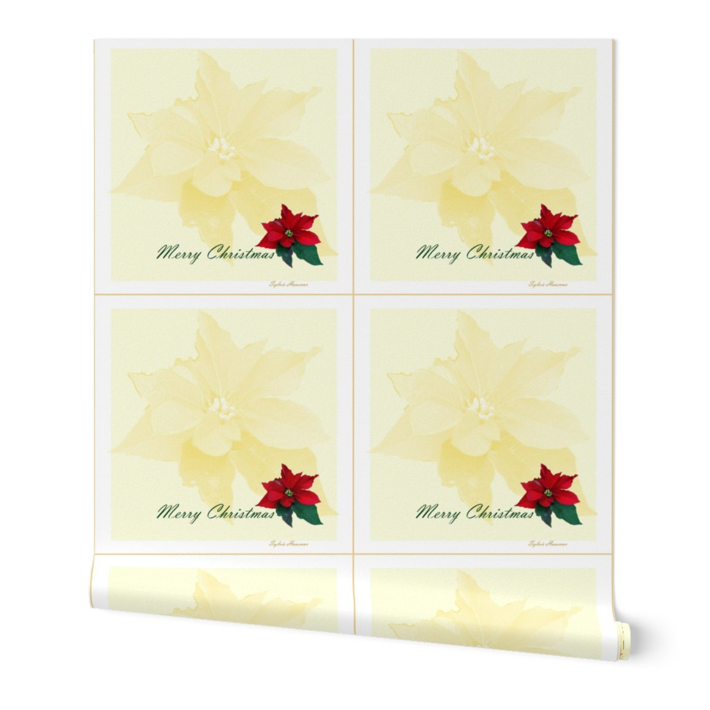 Christmas Pointsettia Quilt Block