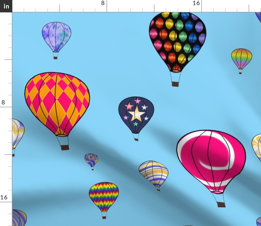 Skies Above Bedding Challenge - Hot Air Balloons