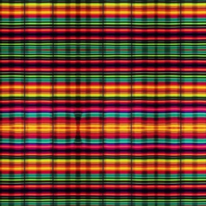 Central America Inspired Burnout Stripe Texture Vibrant Colorful Multi