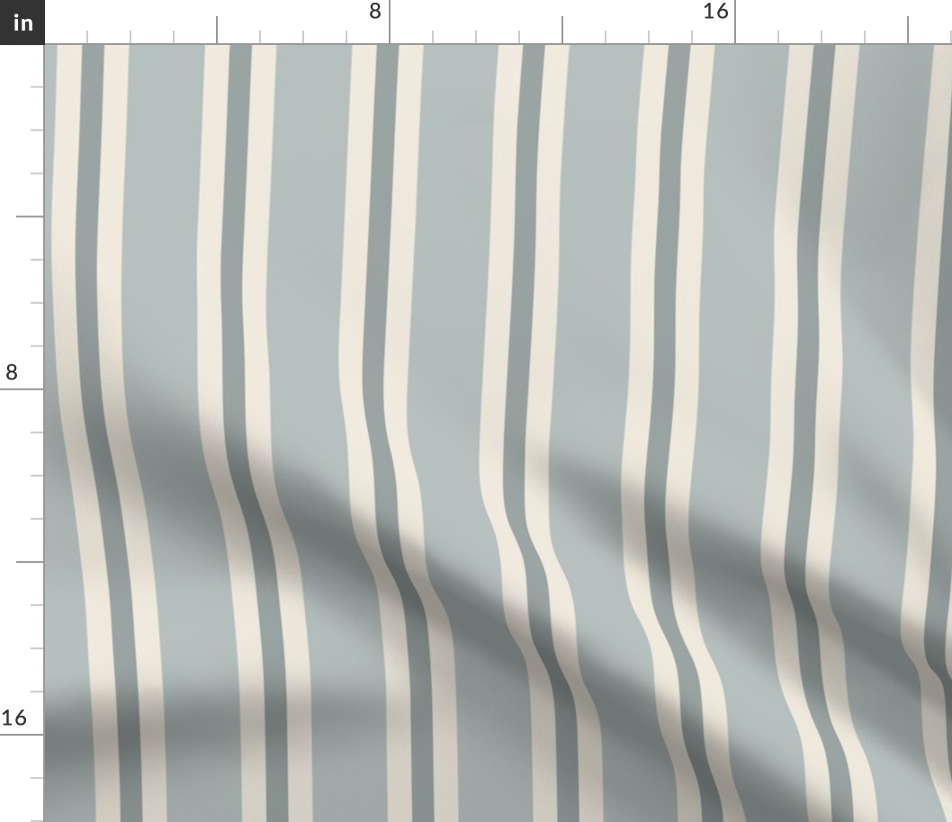 French Country Blue Stripes - Medium