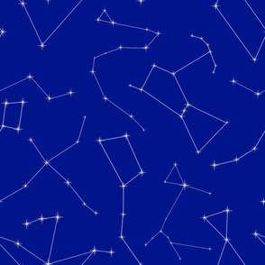 Constellations on Royal Blue