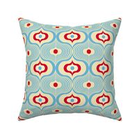 Geometric Psychedelic Retro Colors / Blue and Red / Small Scale