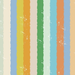 vertical retro feel cool rainbow candy stripe with sketchy texture
