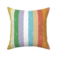 vertical retro bold rainbow candy stripe with sketchy texture