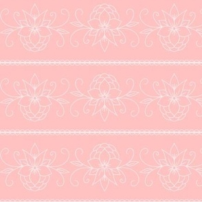Pink Alternating Line Floral