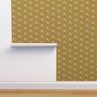 MEDIUM Marigolds wallpaper - block print wallpaper mustard 8in